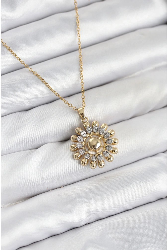 Shoecide 316l Çelik Zincir Gold Renk Güneş Model Kadın Kolye