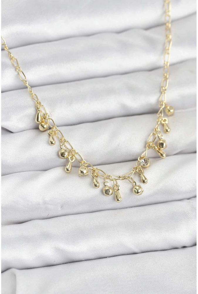 Shoecide 316l Çelik Zincir Gold Renk Kadın Kolye