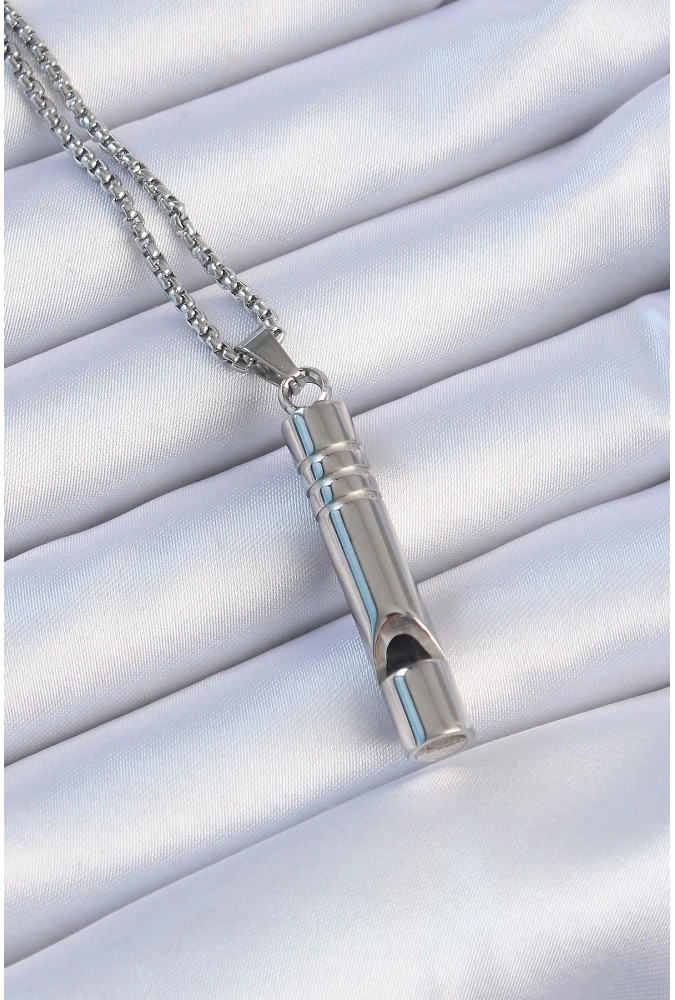 Shoecide Acil Durum Düdüğü 316l Çelik Kararma Yapmaz Yüksek Desibel Kolye Unisex