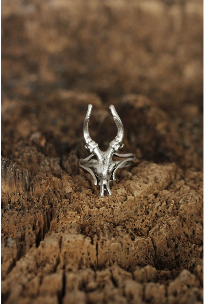 Shoecide Ayarlanabilir Boynuz Tasarımlı Erkek Yüzük