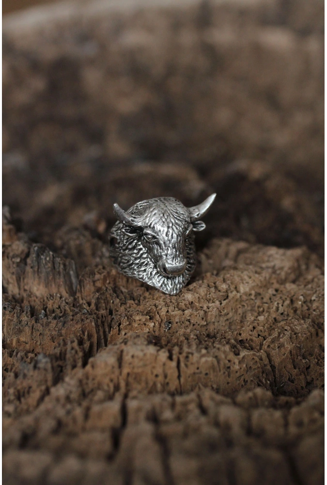 Shoecide Ayarlanabilir Bufalo Tasarımlı Erkek Yüzük