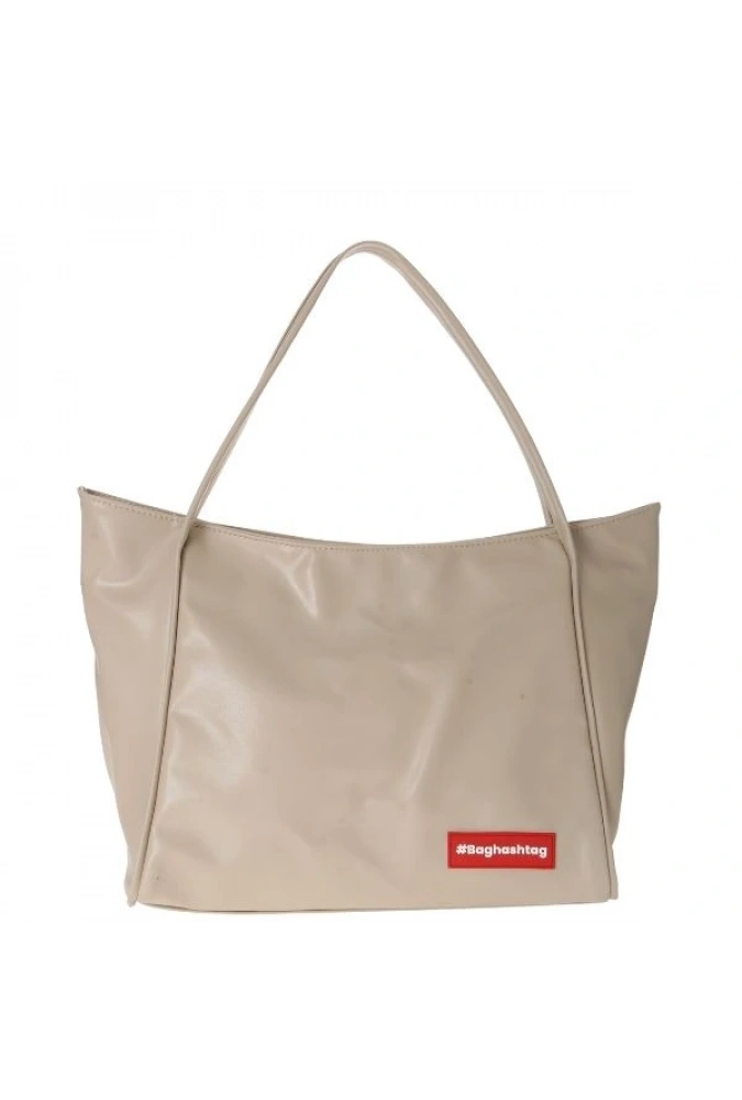 Shoecide Bej Soft Deri Fermuarlı Çanta
