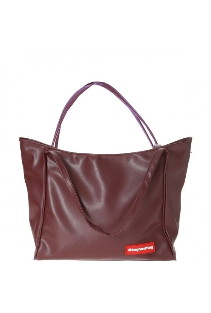 Shoecide Bordo Soft Deri Fermuarlı Çanta