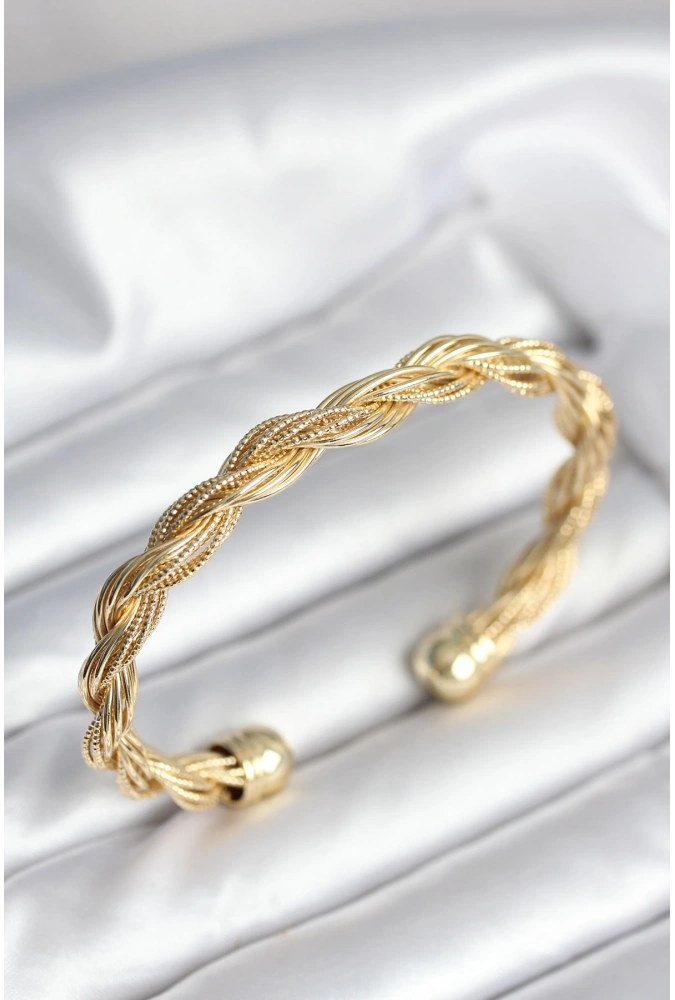 Shoecide Burgu Zincir Model Gold Renk Kadın Vintage Bileklik