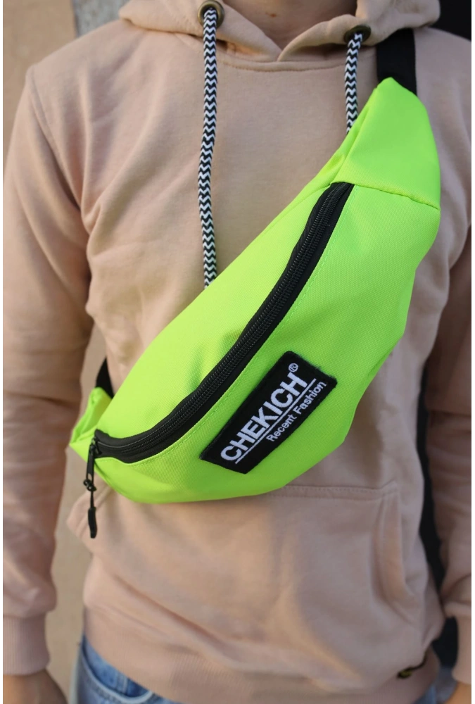 Shoecide SHOCNT002  Keten Erkek Çapraz Bel Çantası Yesıl