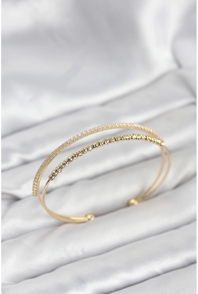 Shoecide Dorika Model Pirinç Gold Renk Kadın Bileklik