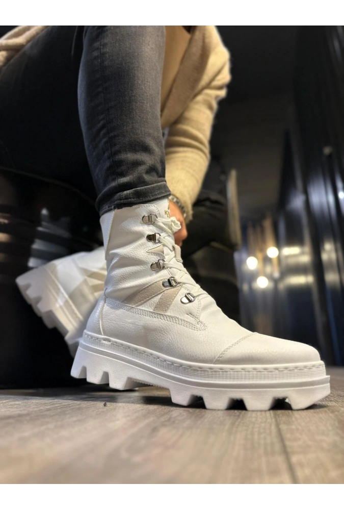 Shoecide Erkek Spor Bot B14 Beyaz
