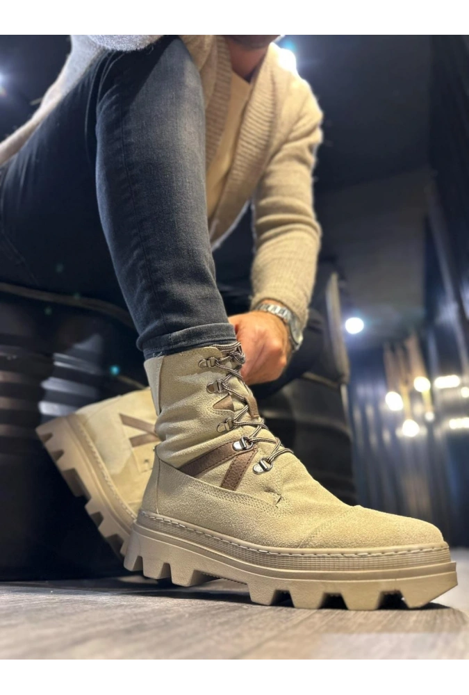 Shoecide Erkek Spor Bot B14 Vizon Süet