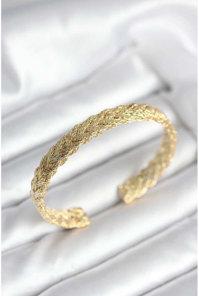 Shoecide Ezme Zincir Model Gold Renk Kadın Bileklik