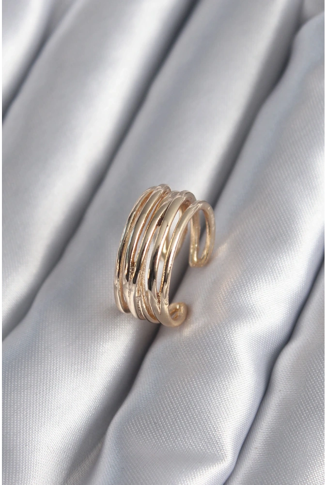 Shoecide Gold Renk Ayarlanabilir Kadın Yüzük