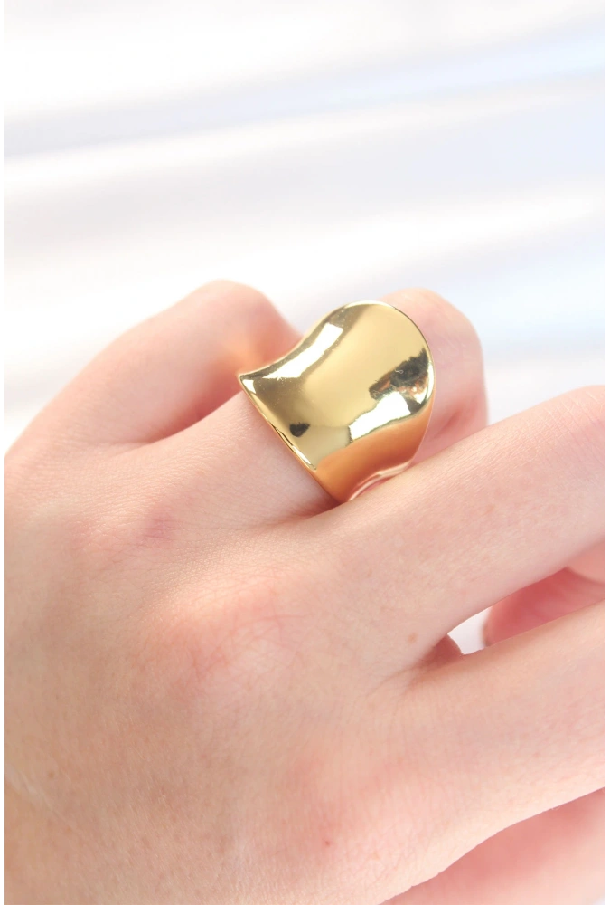 Shoecide Gold Renk Ayarlanabilir Kavisli Ayna Yüzük