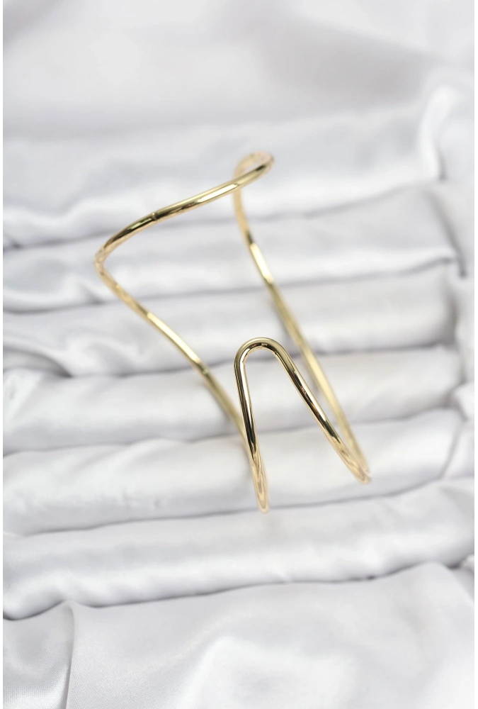 Shoecide Gold Renk Pirinç El Bileziği