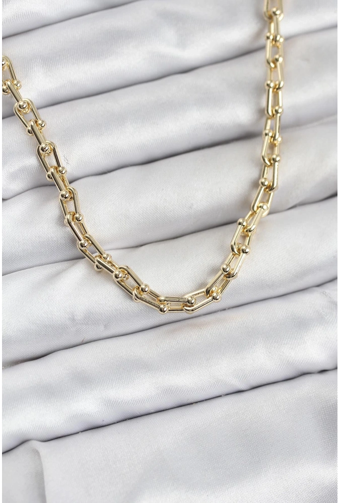 Shoecide Gold Renk Pirinç Tifani Model Kadın Kolye