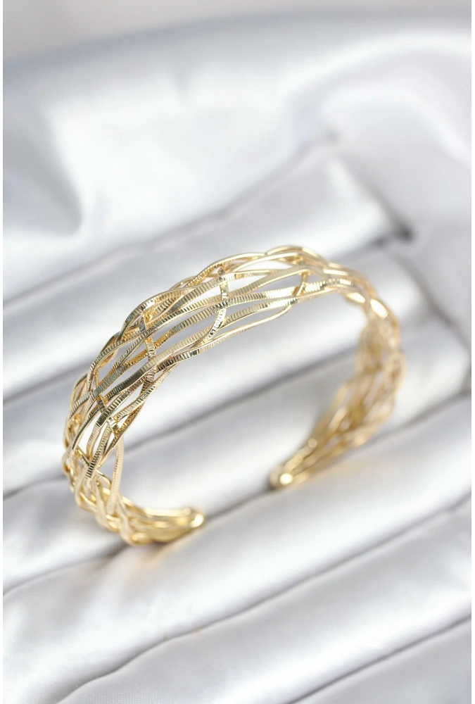 Shoecide Gold Renk Pirinç Vintage Kadın Bileklik