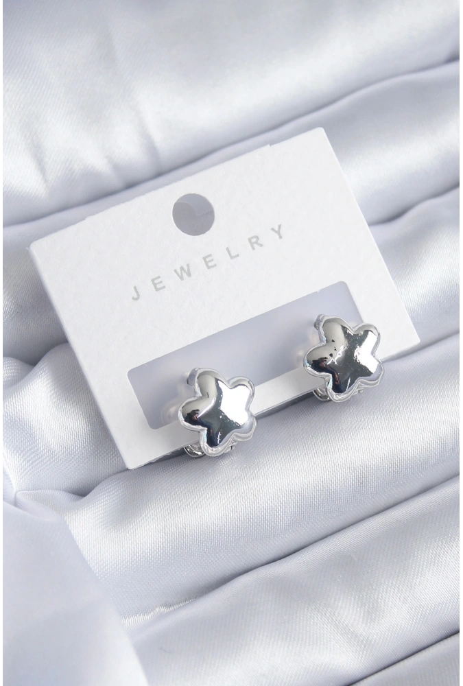 Shoecide Gümüş Renk Yıldız Model Yıldız Model Pirinç Kadın Küpe