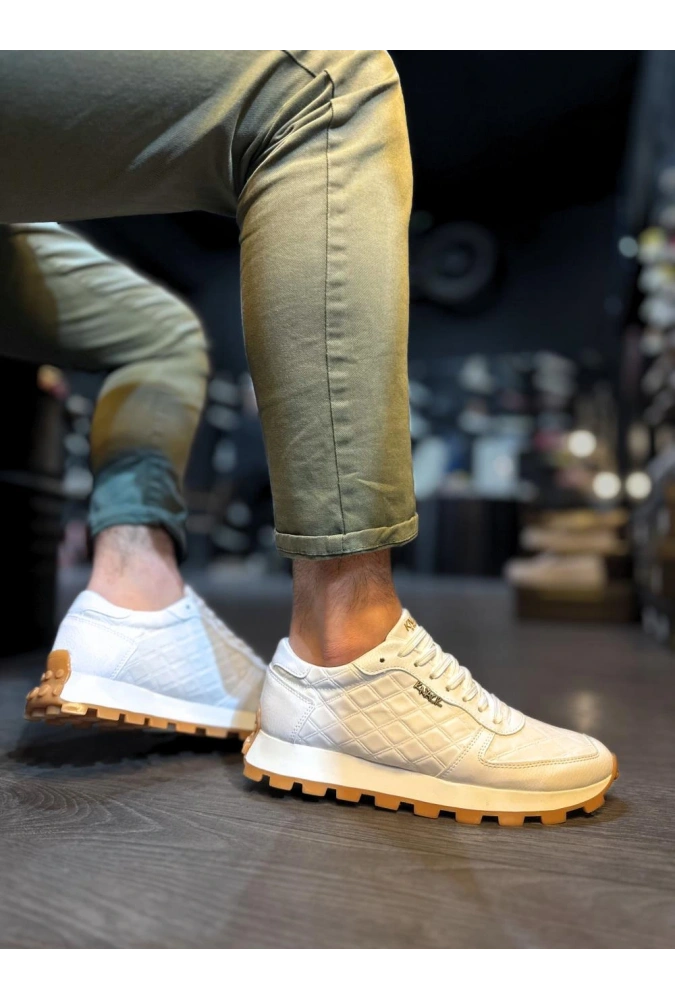 Shoecide Günlük Ayakkabı 002 Kapitone Beyaz