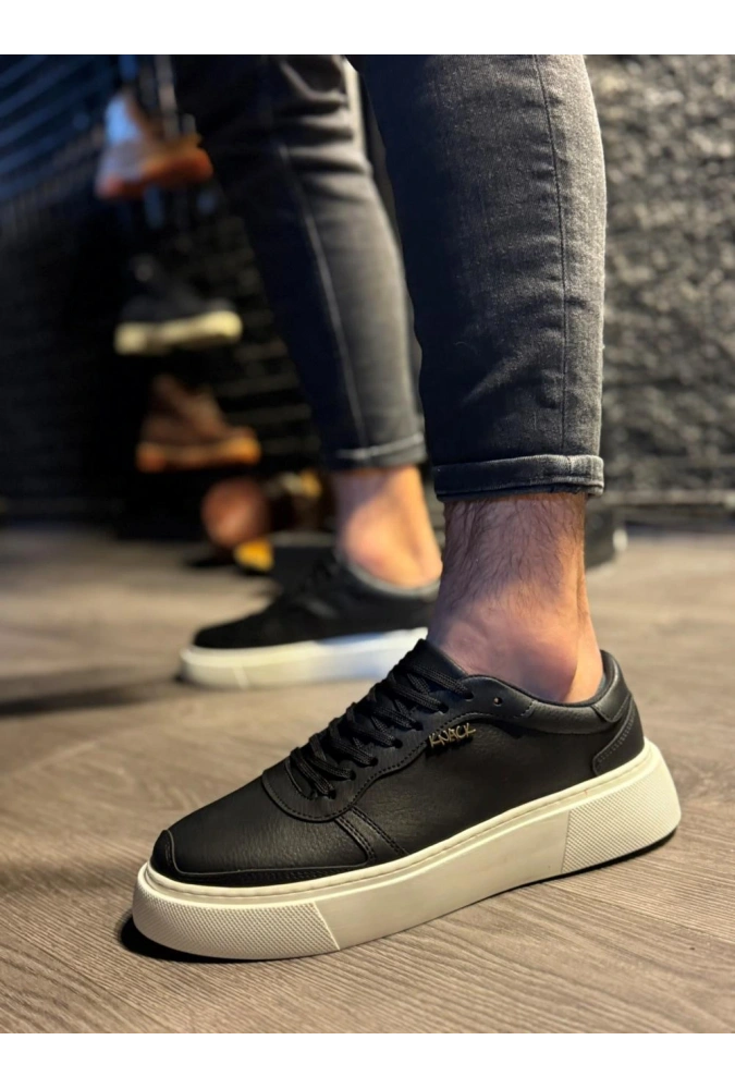 Shoecide Günlük Ayakkabı 222 Siyah (beyaz Taban)