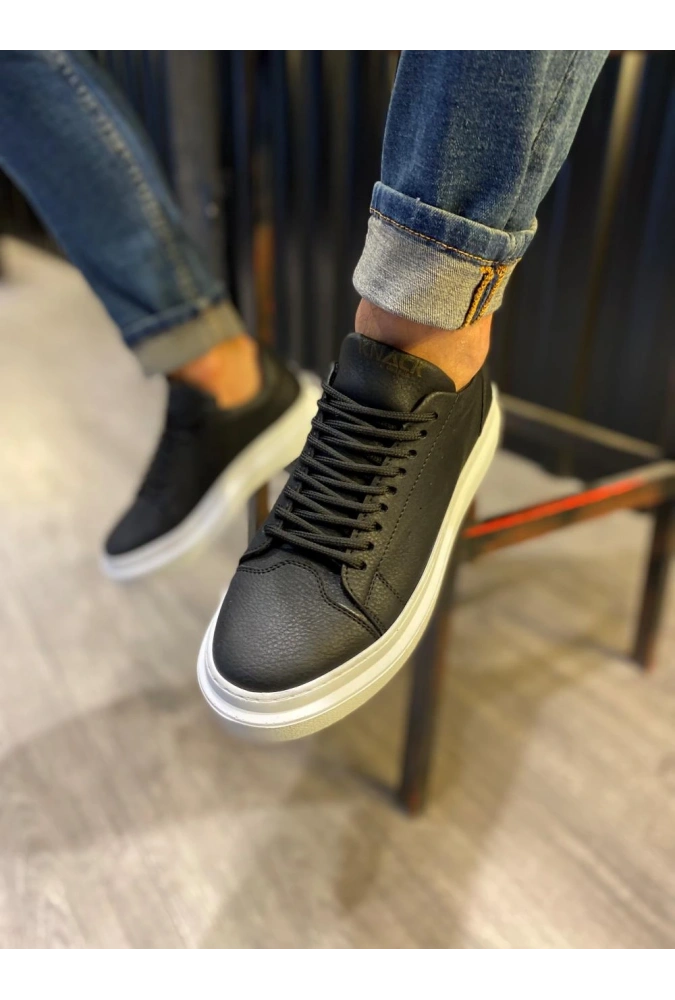 Shoecide Günlük Ayakkabı 421 Siyah (beyaz Taban)