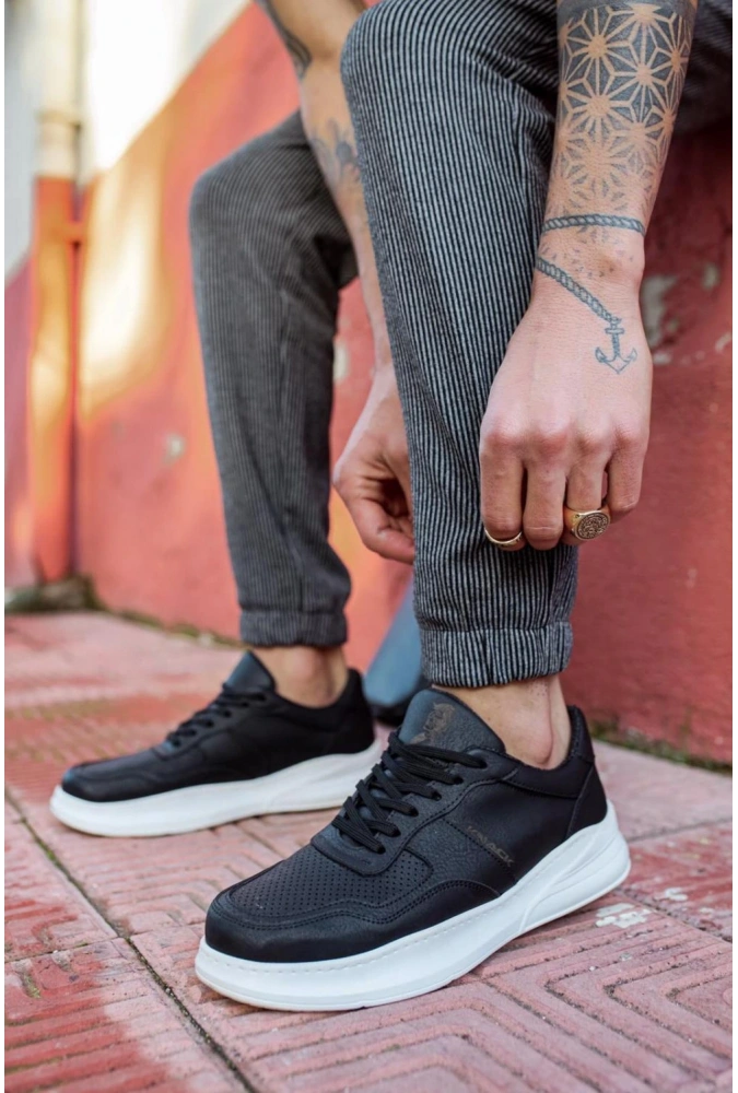 Shoecide Günlük Ayakkabı 707 Siyah (beyaz Taban)