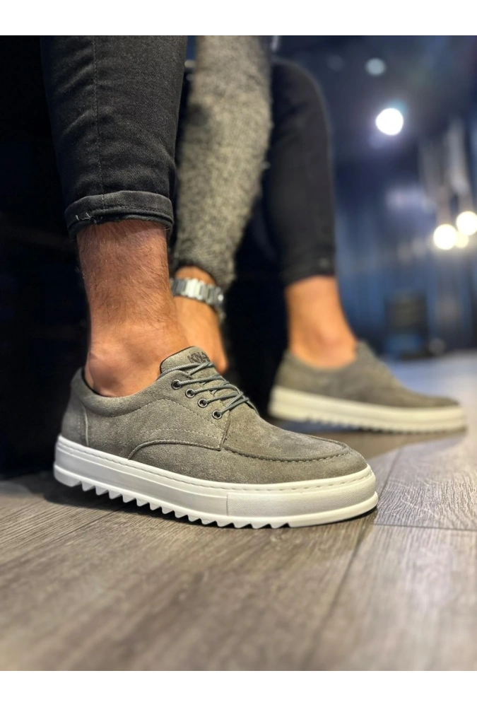 Shoecide Günlük Ayakkabı T12 Gri (süet)