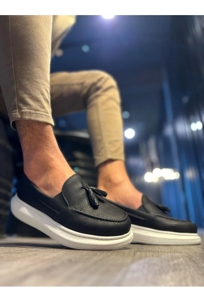 Shoecide Günlük Spor Klasik Ayakkabı 818 Siyah (beyaz Taban)