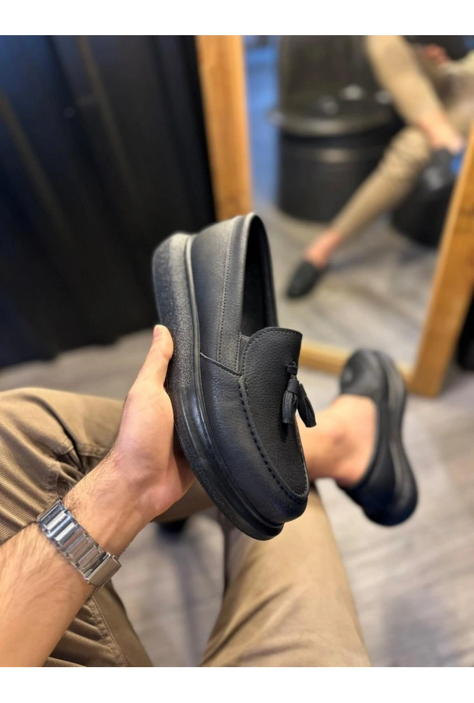 Shoecide Günlük Spor Klasik Ayakkabı 818 Siyah (siyah Taban)