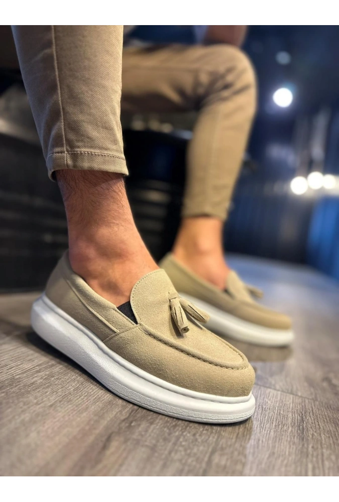 Shoecide Günlük Spor Klasik Ayakkabı 818 Vizon Süet