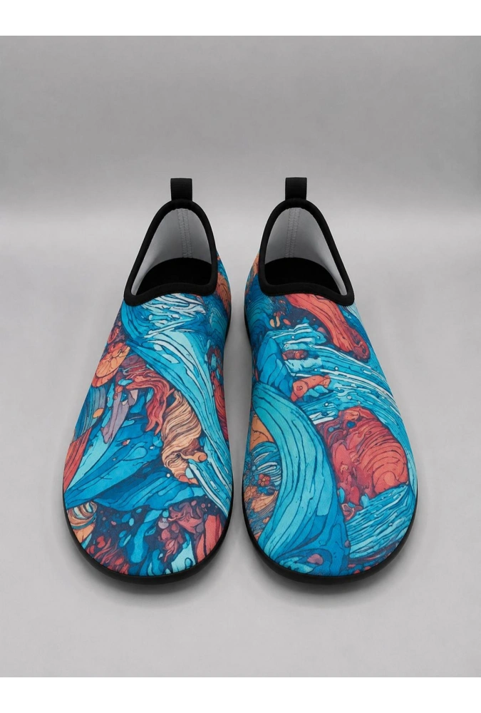 Shoecide Japon Dalgası Desen Kadın Deniz Ayakkabısı – (36-40) (10lu)