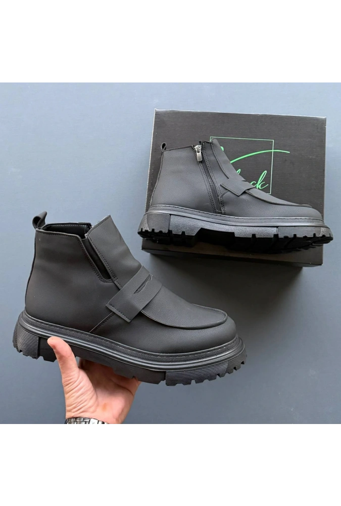 Shoecide Kb-k1 Kömür Cilt Günlük Erkek Bot