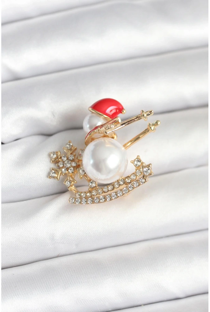 Shoecide Kızaklı Kardan Adam Model Yılbaşı Temalı Broş