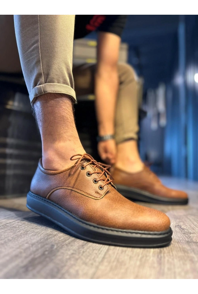 Shoecide Klasik Erkek Ayakkabı 001 Taba (siyah Taban)