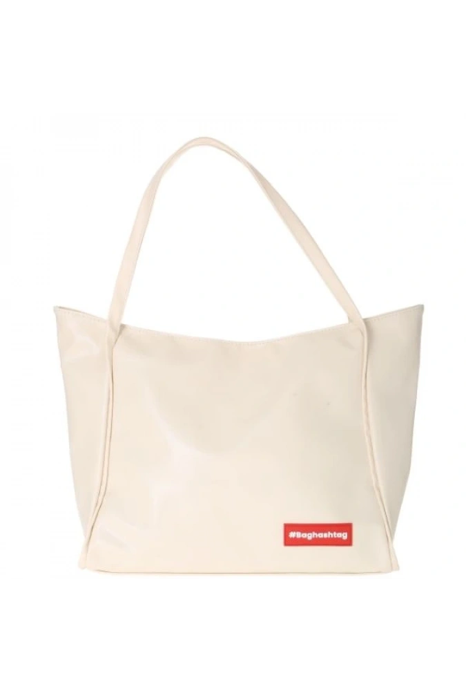 Shoecide Krem Soft Deri Fermuarlı Çanta