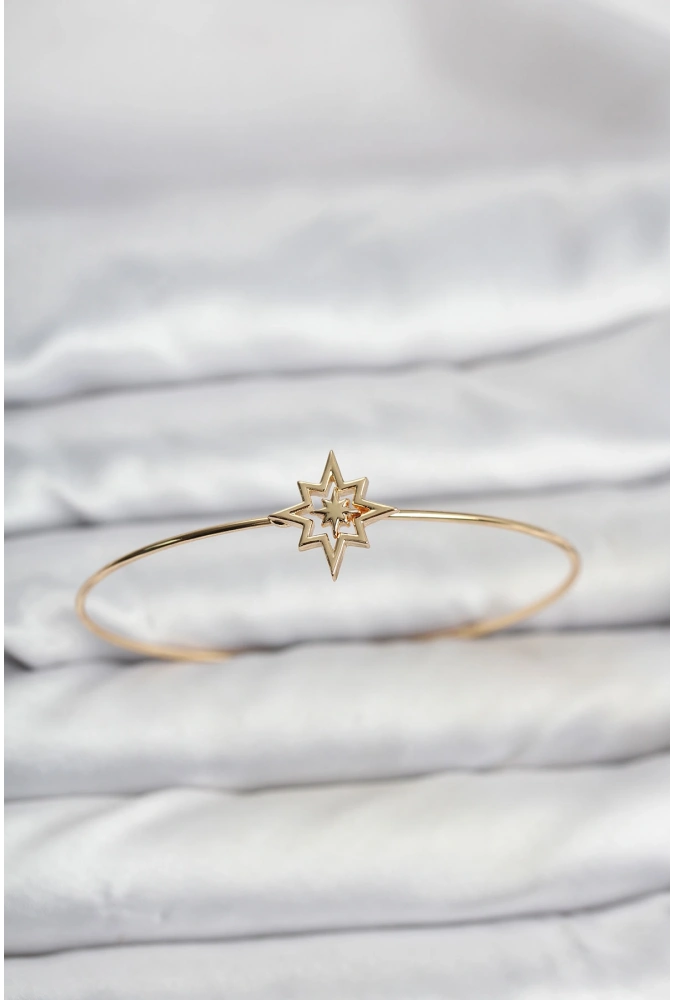 Shoecide Kutup Yıldızı Model Gold Renk Bileklik