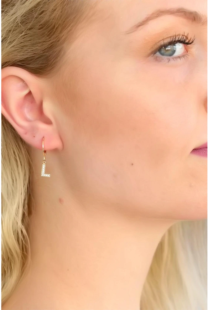 Shoecide L Harf Bayan Küpe