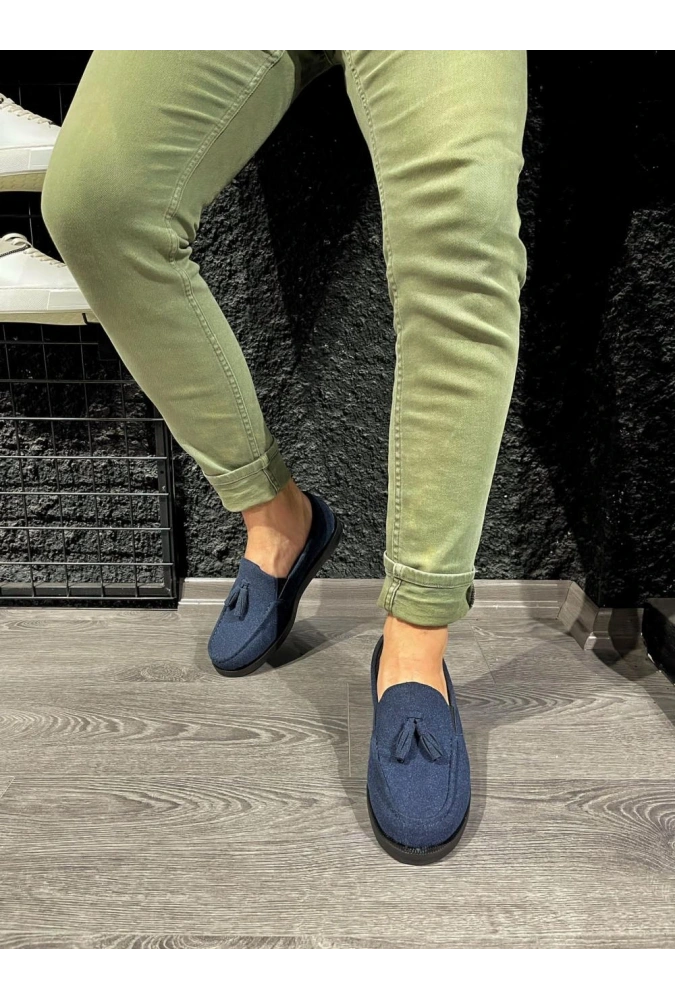 Shoecide Loafer Erkek Ayakkabı 007 Mavi