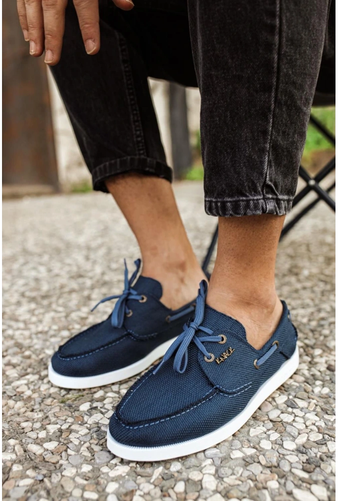 Shoecide Mevsimlik Keten Ayakkabı 008 Mavi