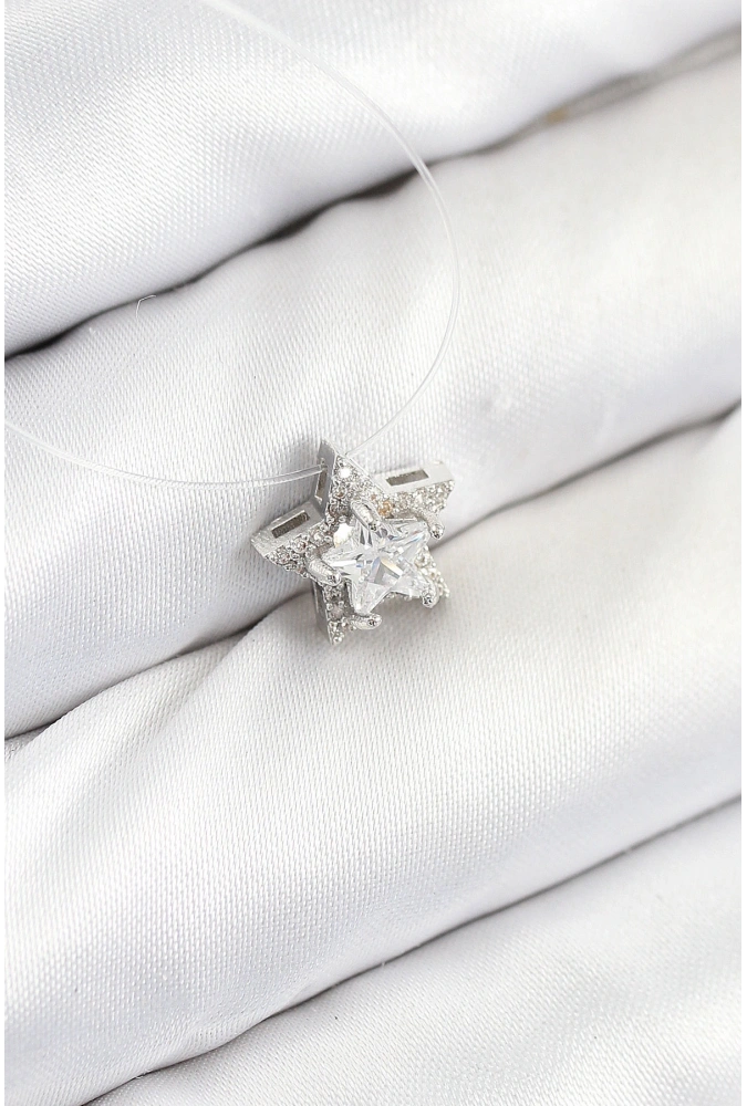 Shoecide Misineli Yıldız Model Gümüş Renk Hayalet Kolye