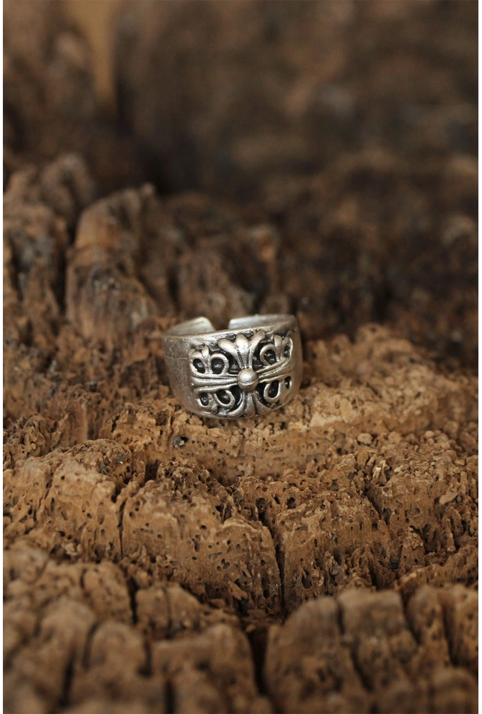 Shoecide Motifli Ayarlanabilir Erkek Yüzük