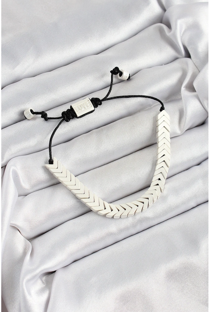 Shoecide Pirinç Asansörlü Beyaz Juju Kadın Bileklik