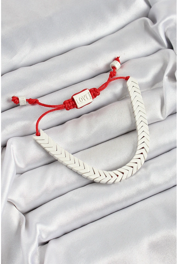 Shoecide Pirinç Asansörlü Beyaz Juju Kadın Bileklik