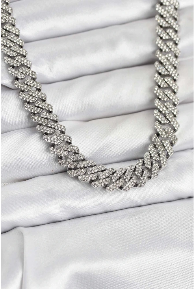 Shoecide Pirinç Cuba Chain Gurmet Model Kolye