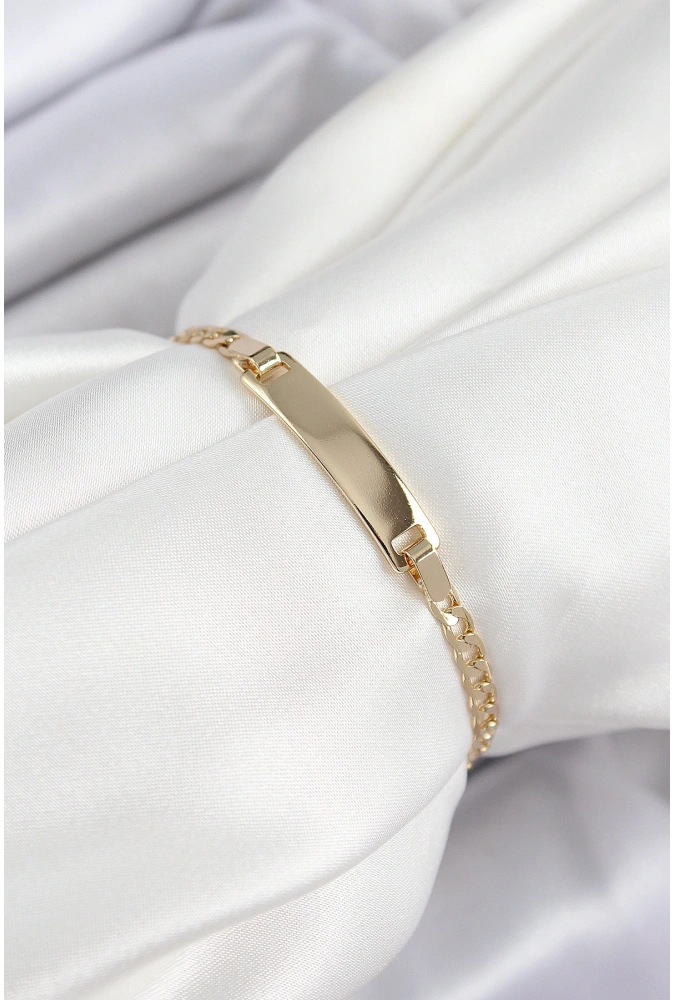 Shoecide Pirinç Dikdörtgen Model Gold Renk Xuping Bebek Künyesi