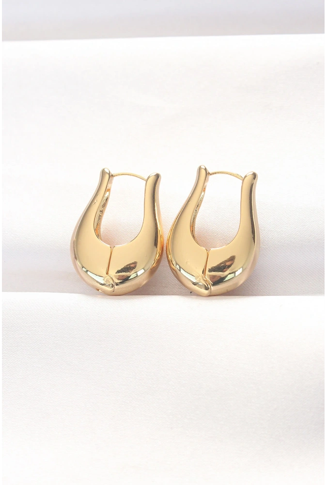 Shoecide Pirinç Gold Renk Bombeli Küpe