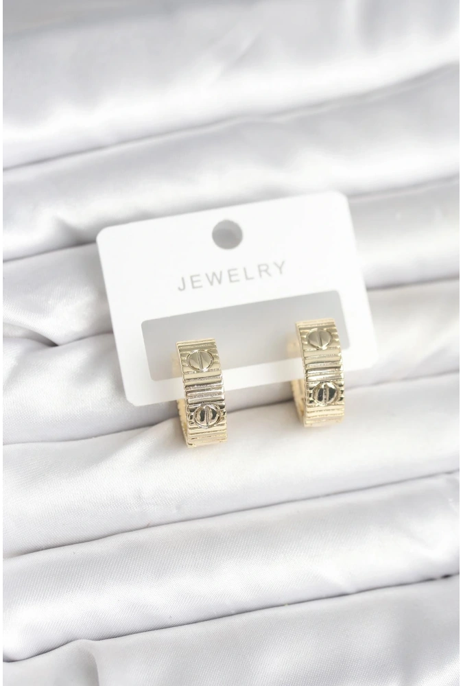 Shoecide Pirinç Gold Renk Halka Kadın Küpe