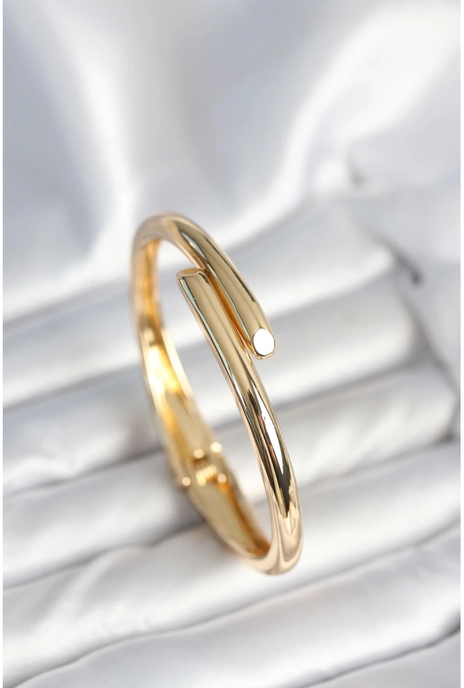 Shoecide Pirinç Gold Renk Kadın Kelepçe Bileklik