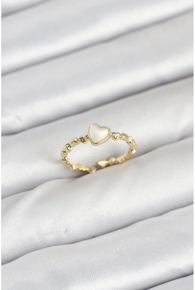 Shoecide Pirinç Gold Renk Kalpli Model Kadın Yüzük