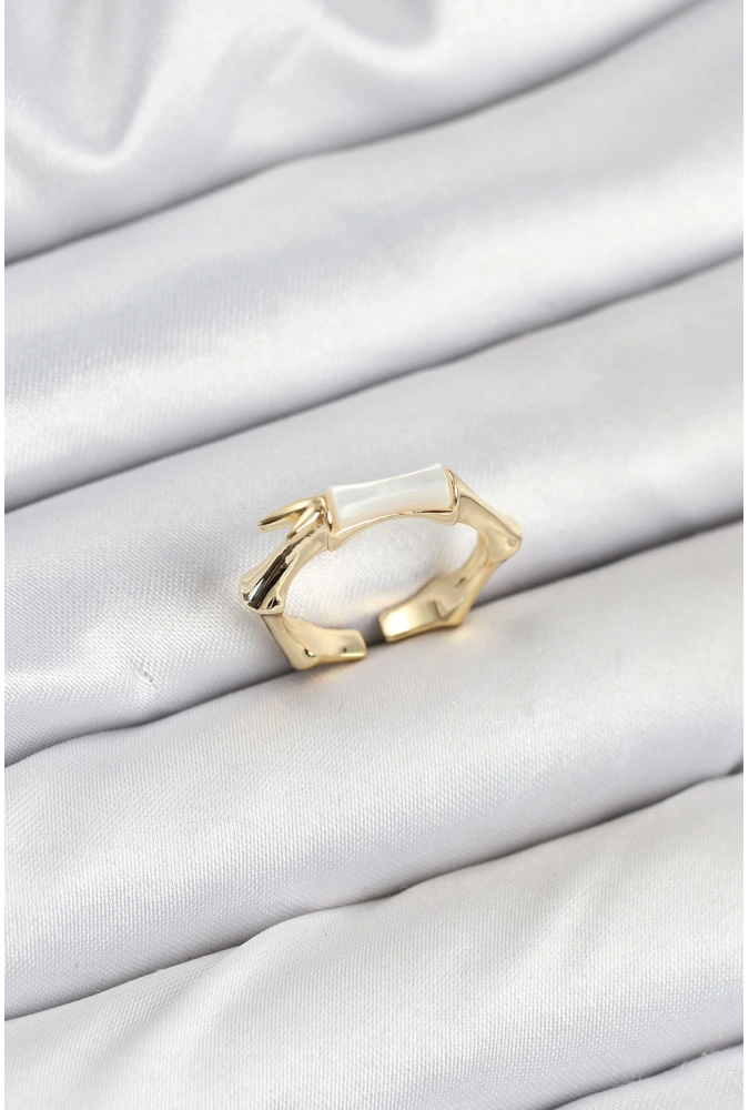 Shoecide Pirinç Gold Renk Kemik Model Kadın Yüzük