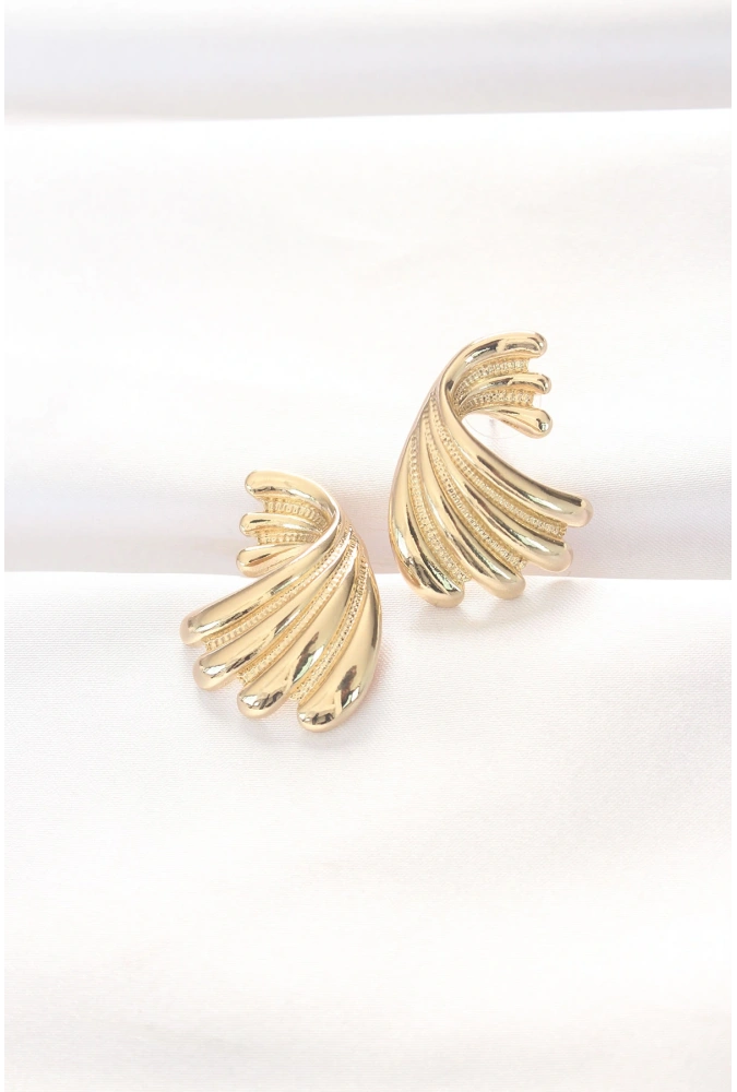 Shoecide Pirinç Gold Renk Küpe