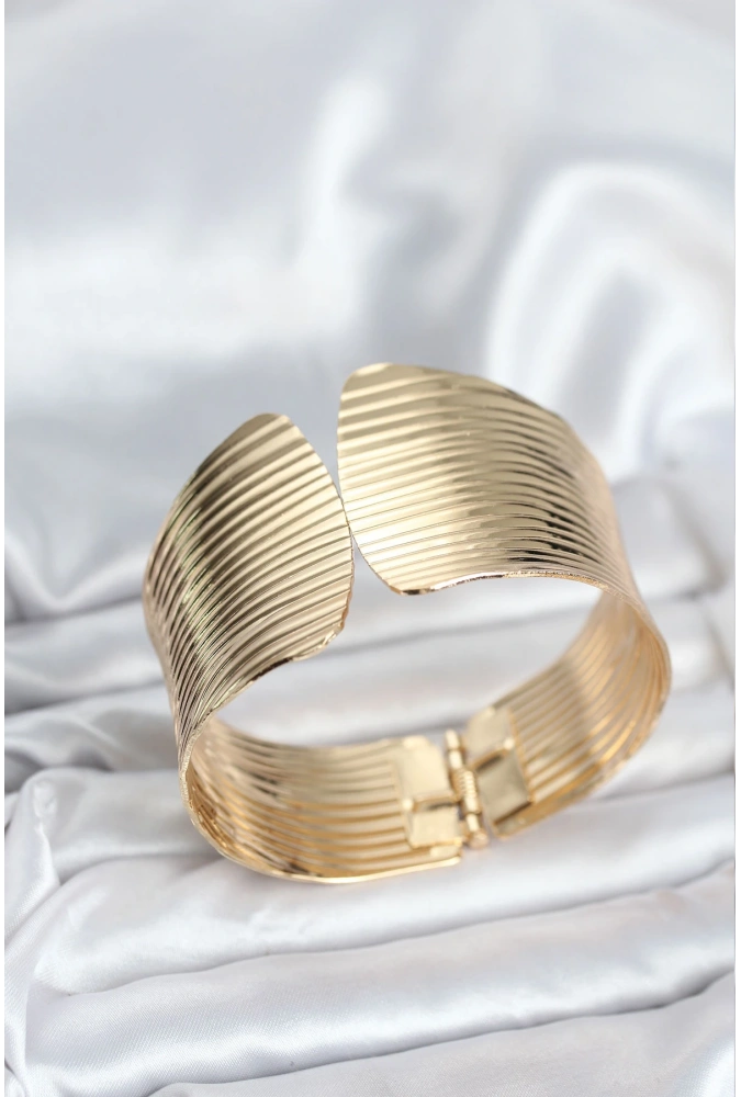 Shoecide Pirinç Gold Renk Levha Model Kadın Bileklik