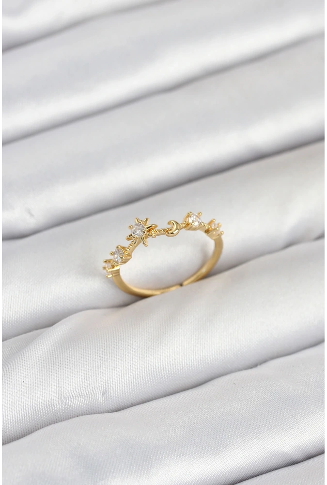 Shoecide Pirinç Gold Renk Manifest Kadın Yüzük